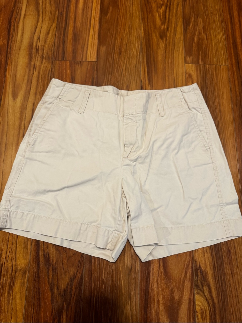 GAP Women's Flat-Front Shorts in Light Beige